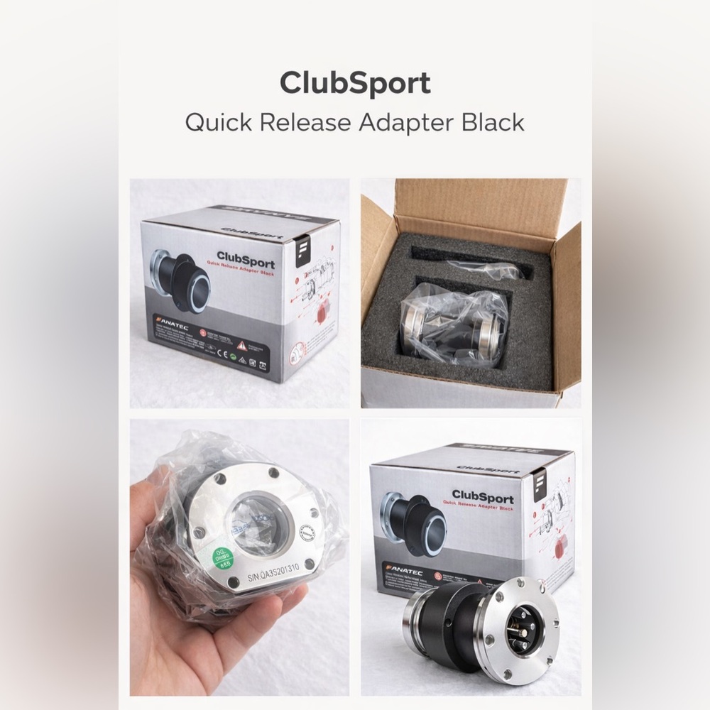 Fanatec ClubSport Quick Release Adapter Black (New in Box)